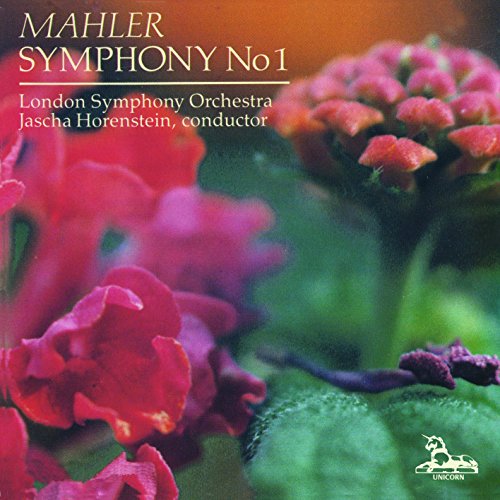 CD cover for Mahler’s Symphony No. 1 with red flower close-up.