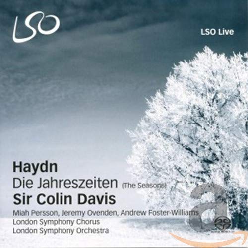 CD cover for Haydn’s “The Seasons” featuring a snowy winter tree.
