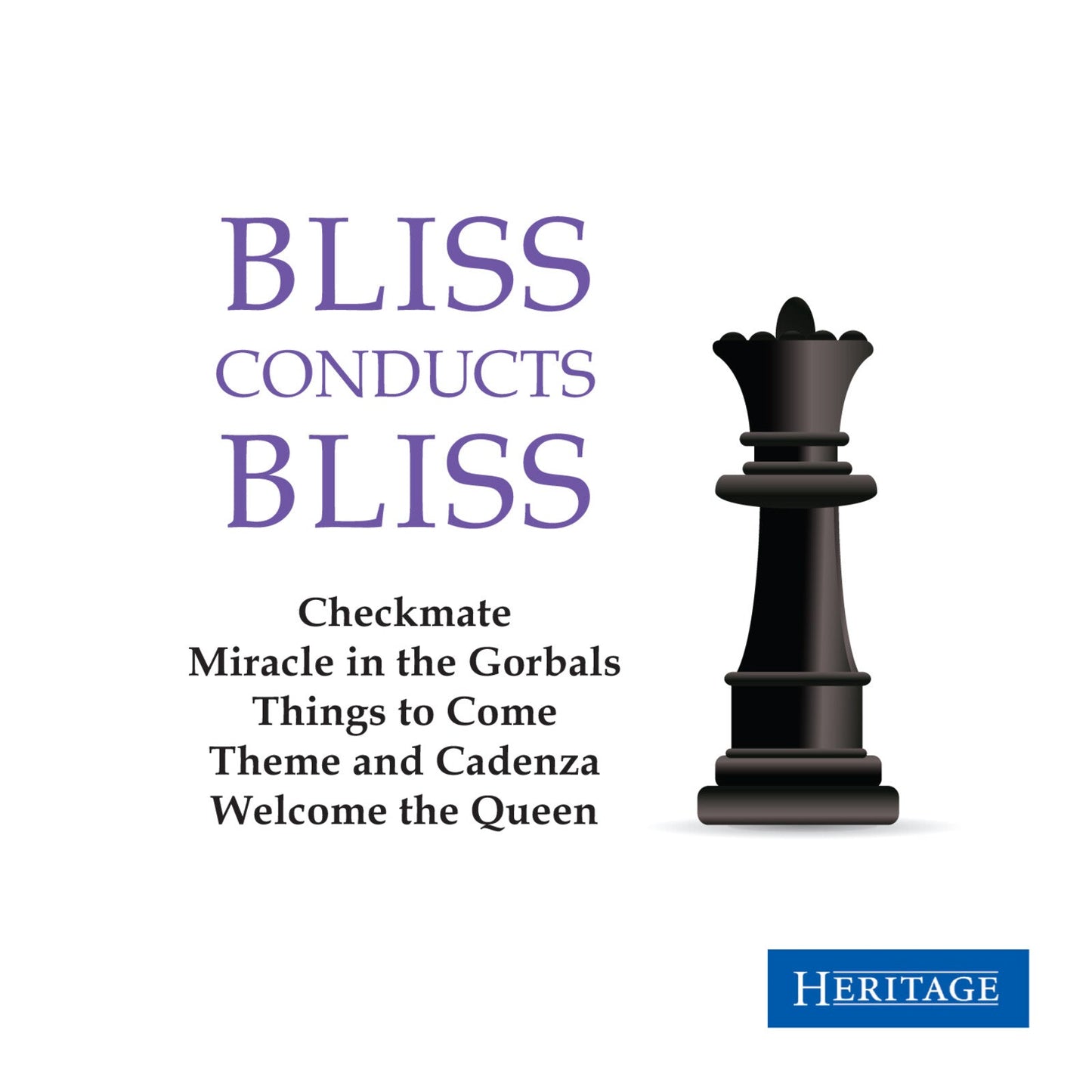 CD cover for “Bliss Conducts Bliss Vol. 1” featuring a black chess piece.