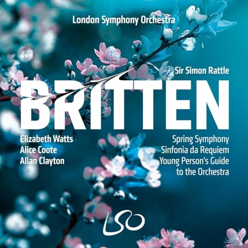 CD cover for Britten’s Spring Symphony with floral imagery.