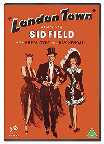 DVD cover for "London Town" featuring a man and two women in vintage attire.