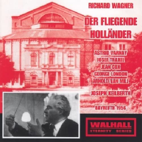 CD cover for Wagner’s “Der Fliegende Holländer” featuring a building and conductor.