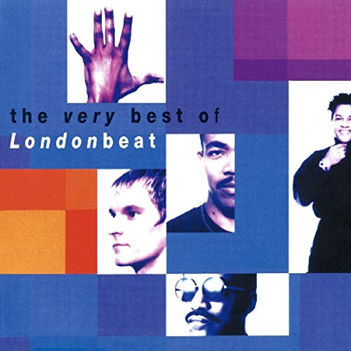 Album cover featuring Londonbeat band members and a hand on a blue grid background.