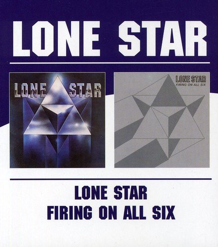 "CD album covers with star design, titled 'Lone Star' and 'Firing on All Six'."