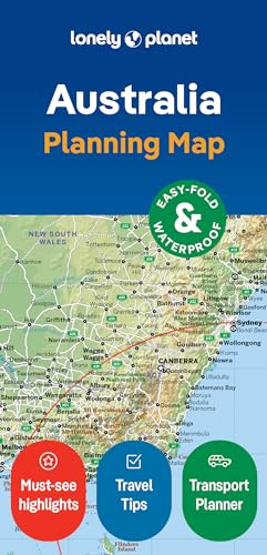 Lonely Planet Australia Planning Map showing a detailed map of New South Wales region.
