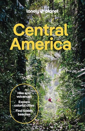 Lonely Planet Central America travel guide cover with lush rainforest imagery.