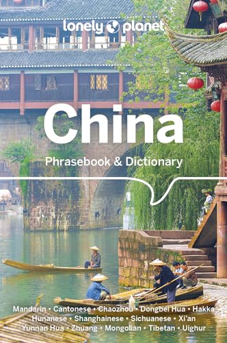 Lonely Planet China phrasebook cover featuring people in wooden boats on a river.