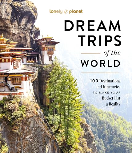 Book cover titled Dream Trips of the World featuring a monastery on a cliff.