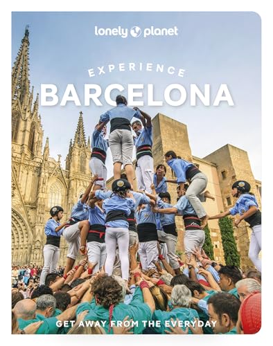 Lonely Planet Barcelona guidebook cover featuring a human tower performance.