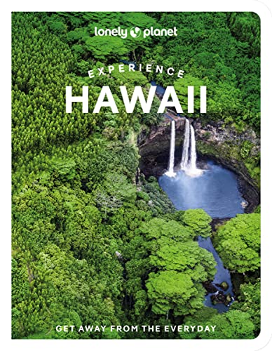 Lonely Planet Experience Hawaii travel guide cover featuring a waterfall in a lush forest.