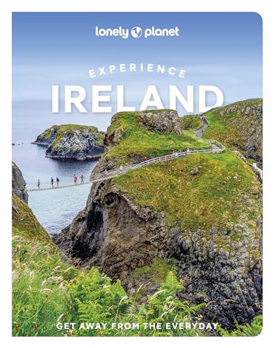 Lonely Planet Experience Ireland travel guide cover featuring a rope bridge on a cliff.