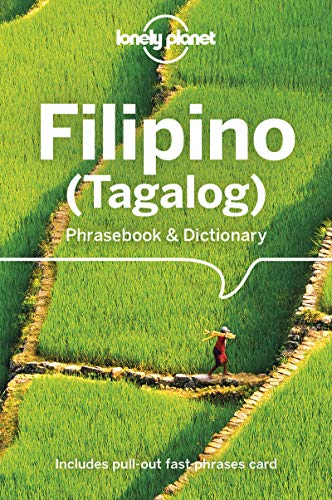 Lonely Planet Filipino phrasebook cover with rice terraces and a person walking.