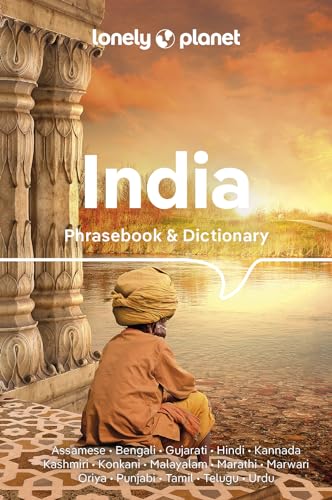 Lonely Planet India phrasebook cover with a man facing water and architecture.