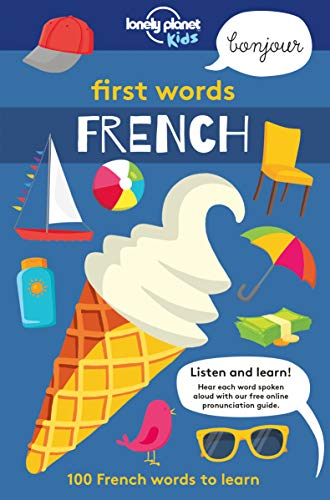 Lonely Planet Kids French first words book with colorful illustrations.