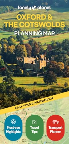 Lonely Planet map of Oxford & the Cotswolds featuring a stately home.