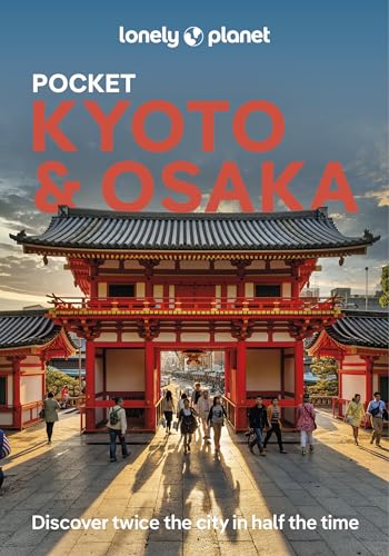 Lonely Planet Pocket Kyoto & Osaka travel guide cover featuring a traditional Japanese temple gate.