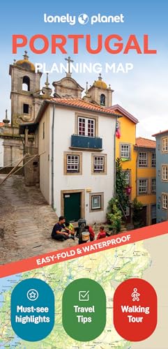 Lonely Planet Portugal Planning Map cover showing a street scene with buildings and map.