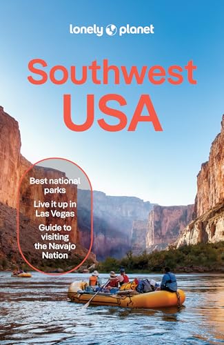 Lonely Planet travel guide cover featuring a raft on a river canyon.