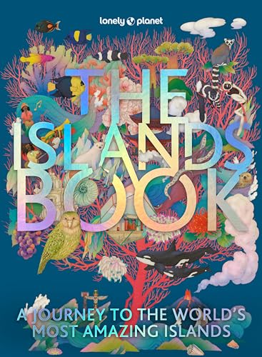 Book cover featuring colorful island wildlife and the title “The Islands Book.”