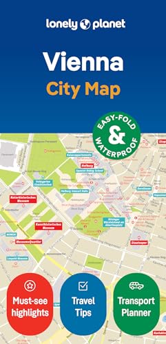 Lonely Planet Vienna City Map cover, showing street map and icons.