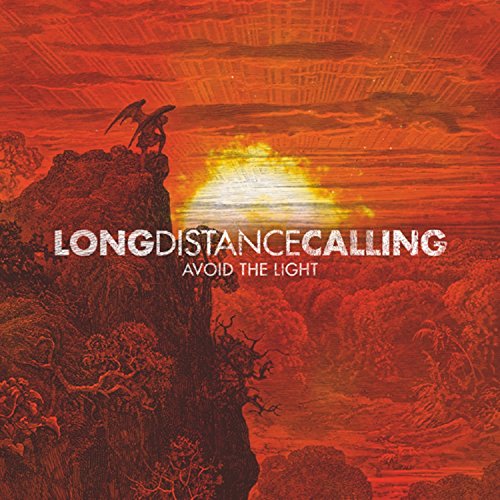 CD cover: figure with wings on a cliff, fiery sunset background.