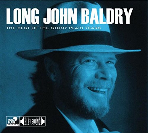 "CD cover with a man wearing a hat, blue-toned image, white text."