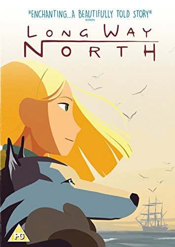 DVD cover art featuring a blonde girl and a wolf with a ship at sea.