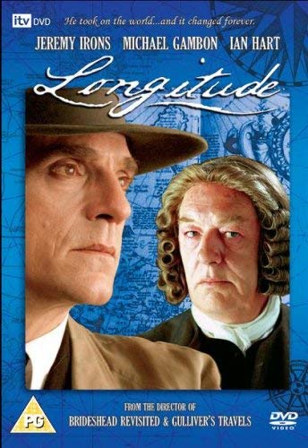 DVD cover for Longitude featuring portraits of Jeremy Irons and Michael Gambon.