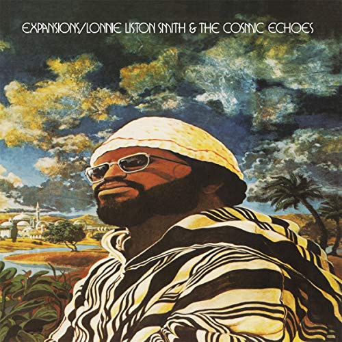 Album cover for "Expansions" featuring Lonnie Liston Smith and a painted landscape.