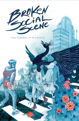 Album cover for Broken Social Scene featuring people and a large bird.