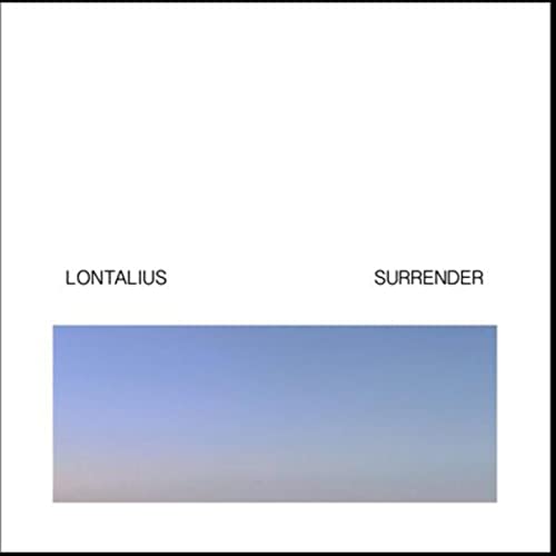 Album cover for Lontalius’ “Surrender” with blue gradient rectangle.