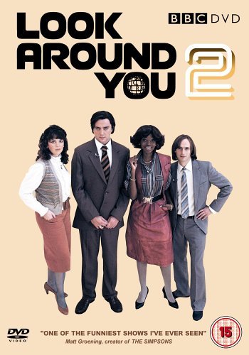 DVD cover for "Look Around You" series 2, featuring four people in 70s attire.