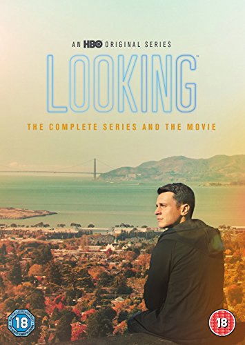Looking" DVD cover with a man overlooking San Francisco Bay Bridge.