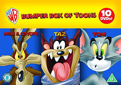 Looney Tunes DVD cover featuring Wile E. Coyote, Taz, and Tom.