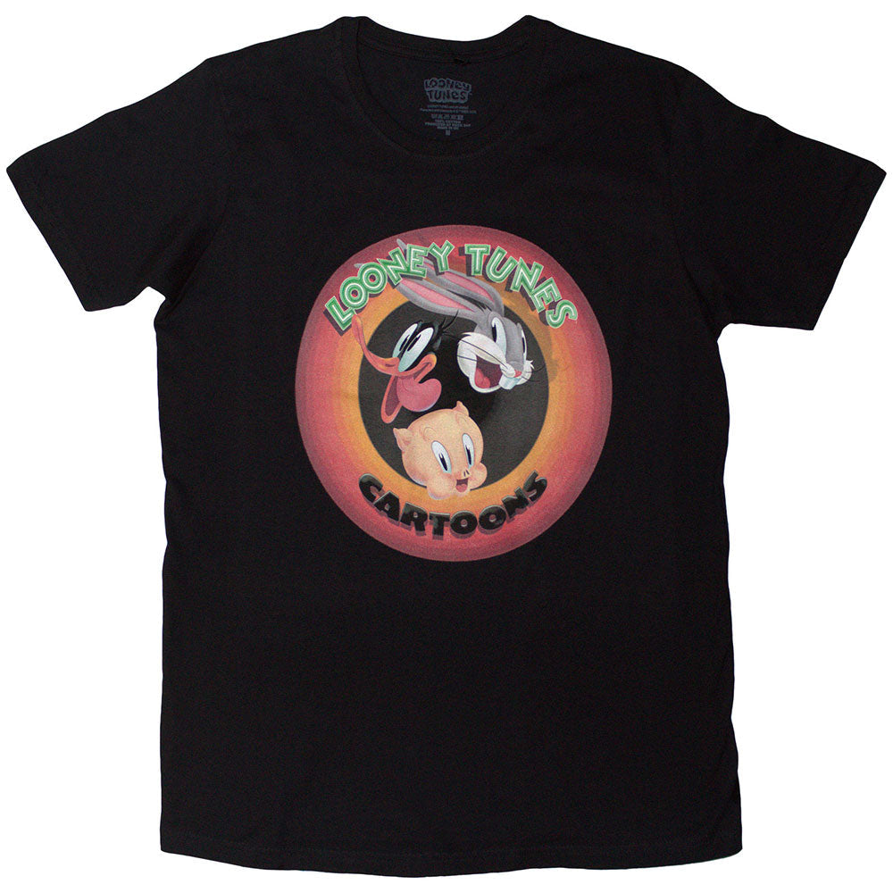 Black t-shirt featuring Looney Tunes cartoon characters, size small.