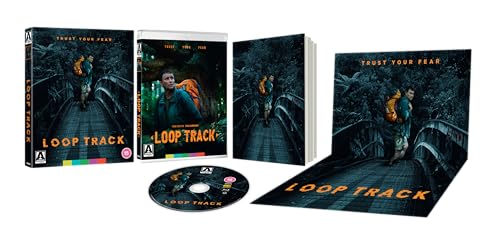 “Loop Track” Blu-ray packaging featuring a person walking on a railway track.