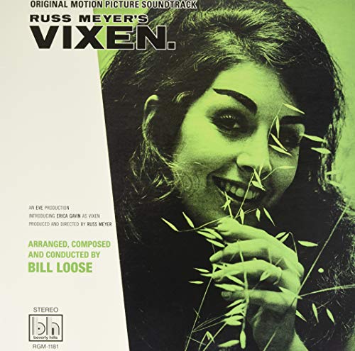 Record album cover for "Vixen" soundtrack featuring a woman in green tones.