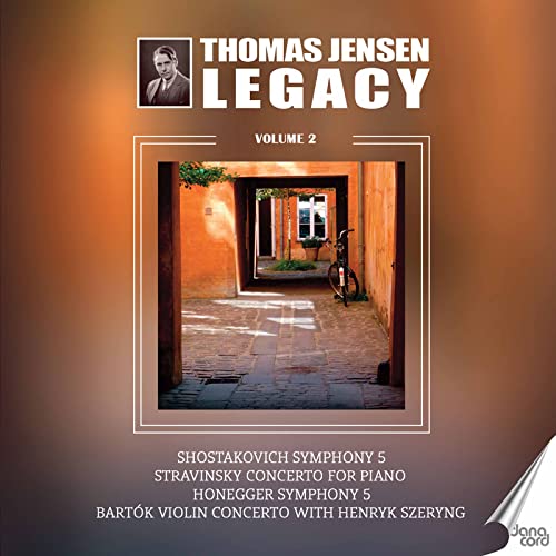 Vinyl album cover for "Thomas Jensen Legacy, Vol. 2" featuring a courtyard scene.