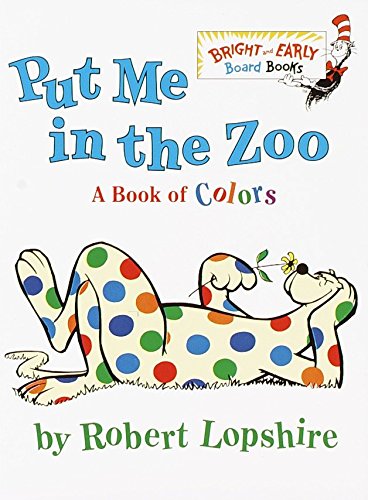 Board book cover: spotted orange animal and colorful title text.