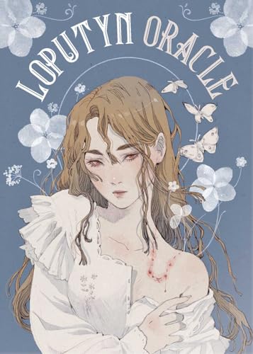 Loputyn Oracle card deck cover featuring a portrait of a woman with butterflies.