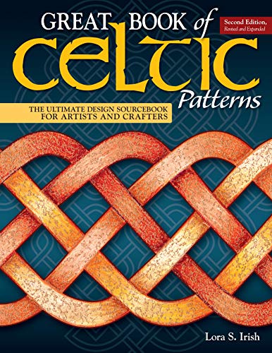 Book cover featuring intricate Celtic knotwork design in gold and red.