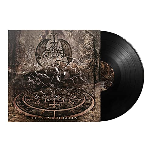 Vinyl record with dark, ornate cover art depicting a demonic scene.