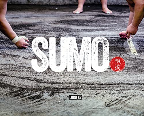 Close-up of sumo wrestlers’ legs and feet on a dohyo, book cover.