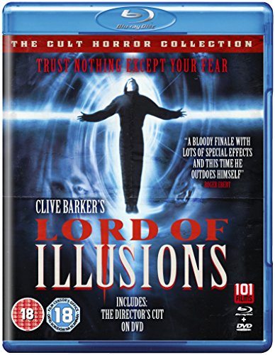 Blu-ray cover for "Lord Of Illusions" featuring a shadowy figure and red text.
