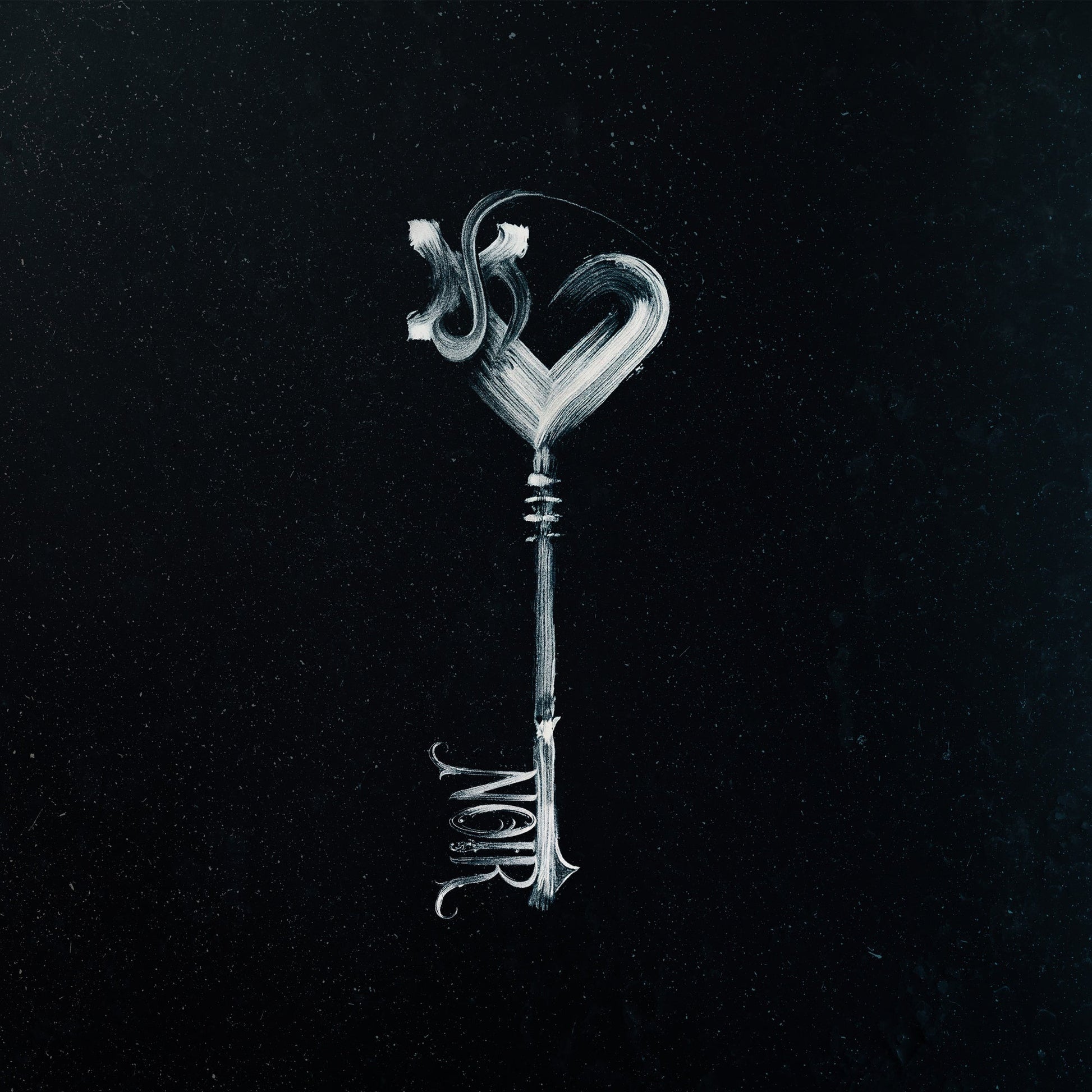 Dark album cover featuring a stylized, ornate key against a black background.