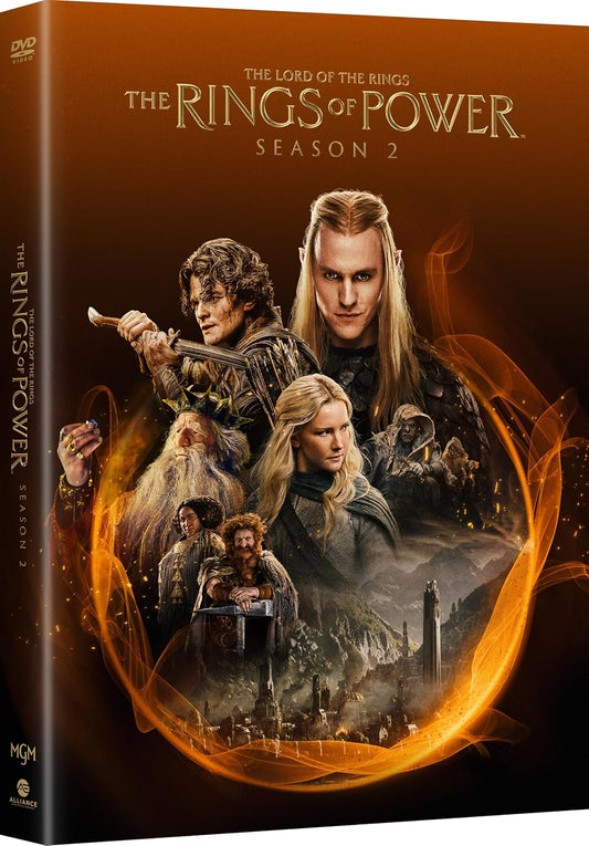 DVD cover for "The Lord of the Rings: Rings of Power" Season 2.