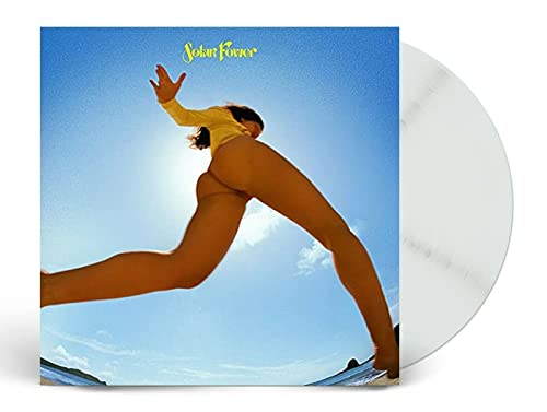 Lorde’s “Solar Power” clear vinyl record with album cover art.