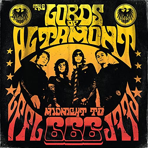 CD cover for "Lords Of Altamont" featuring a band portrait in gold and black.