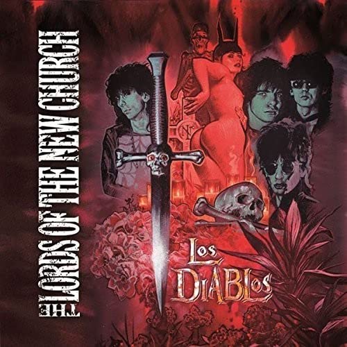 Album cover for Lords Of The New Church, featuring figures and a sword.