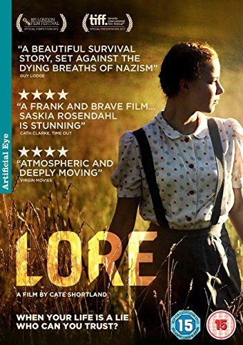 DVD cover for "Lore" featuring a young woman walking through a field.